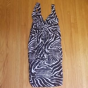 Zebra open back dress